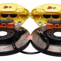 MQB Brake Kit Porsche Macan Brembo 4pot DBA 345x30mm Slotted discs NEW with color/logo options 19 MQB Brake Kit Porsche Macan Brembo 4pot DBA 345x30mm Slotted discs NEW with color/logo options MQB Brake Kit Porsche Macan Brembo 4pot DBA 345x30mm Slotted discs NEW with color/logo options