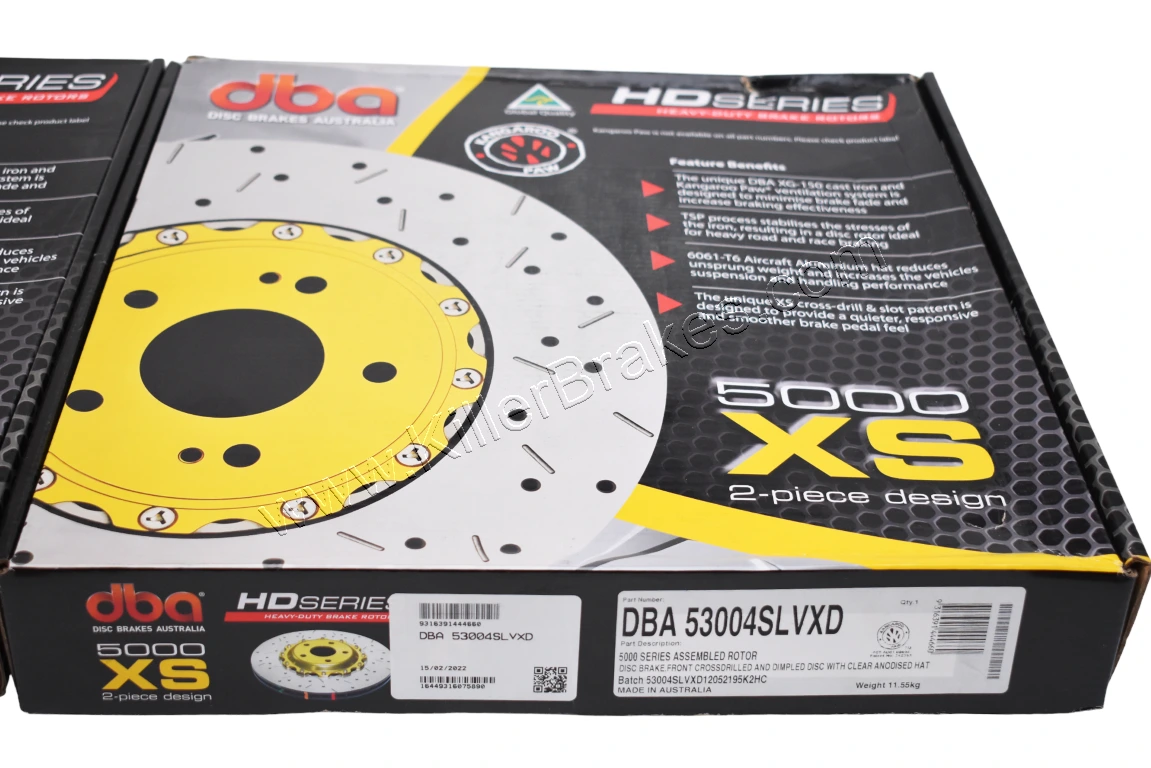 Front Audi Rs3 8v Sedan DBA53004SLVXD Brake Discs 370x34mm 5000 series 2-Piece