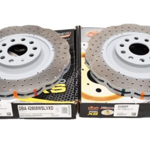 Front DBA42808WSLVXD Wave Brake Discs 345x30mm 4000 series Drilled New Golf 6R S3 8P