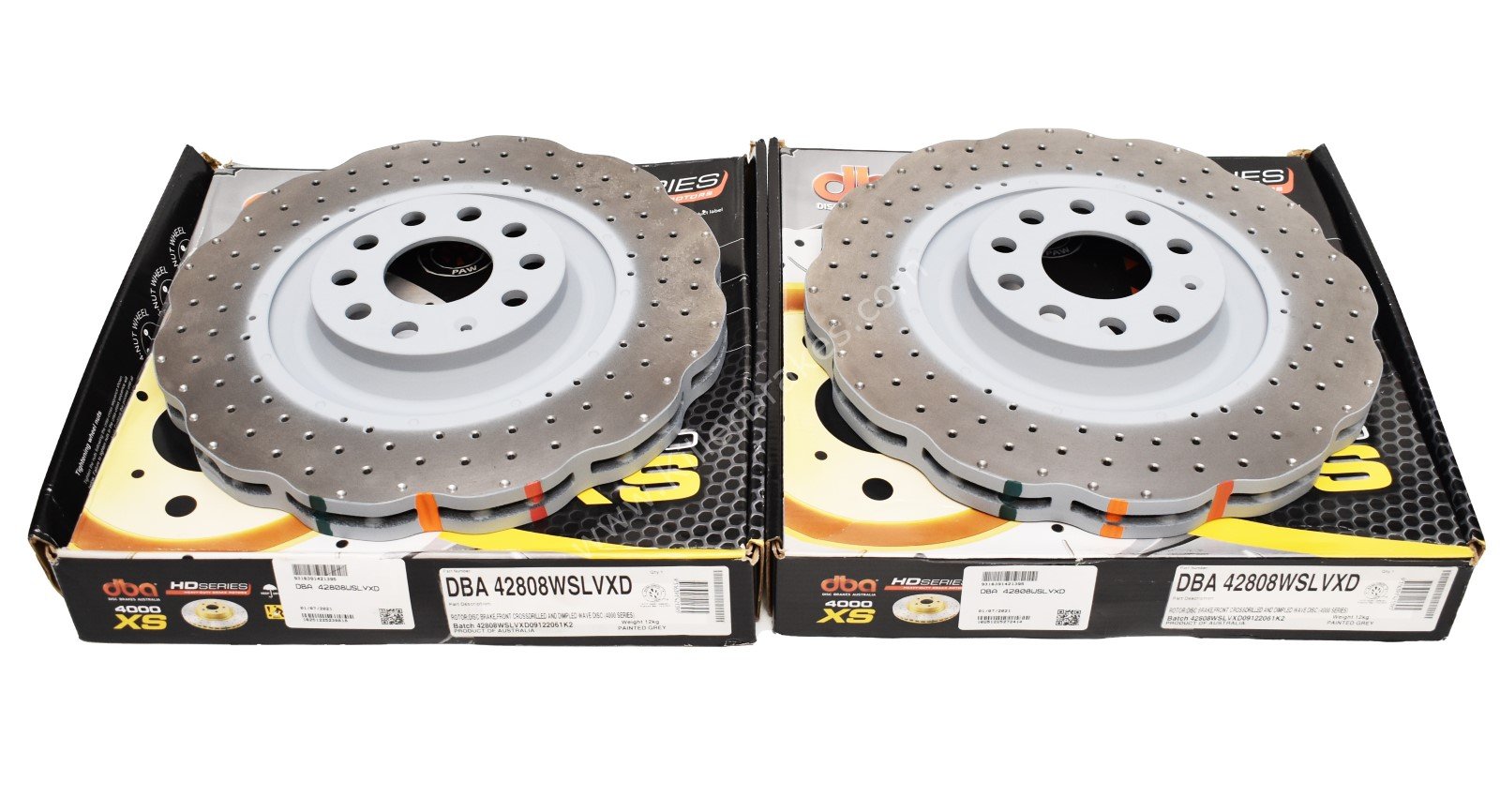 Front DBA42808WSLVXD Wave Brake Discs 345x30mm 4000 series Drilled New Golf 6R S3 8P