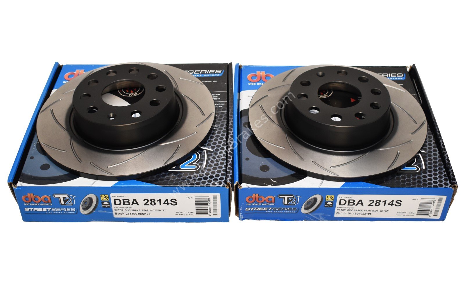 Rear DBA2814S Brake Discs 272x10mm Street Series T2 Slotted New