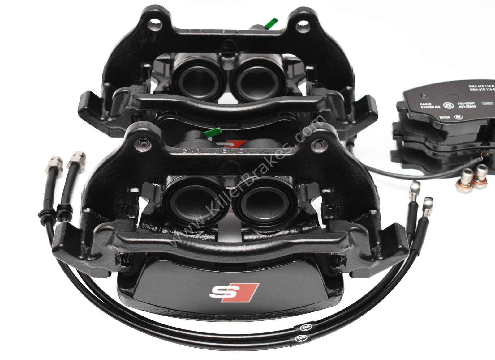 Front Golf 8R Audi S3 8Y 2piston Brake calipers 8Y0615123 8Y0615124 Black New