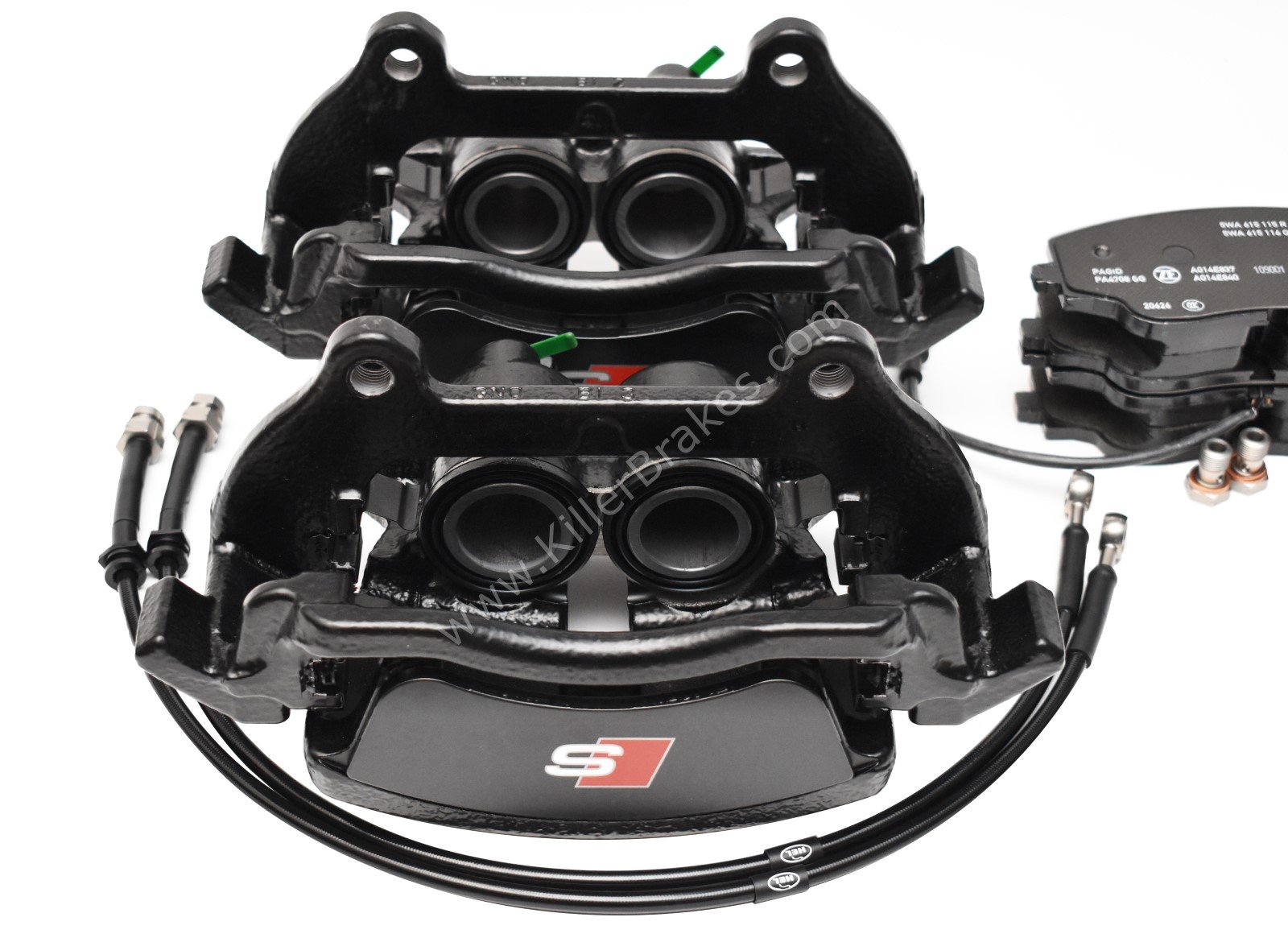 Front Golf 8R Audi S3 8Y 2piston Brake calipers 8Y0615123 8Y0615124 Black New