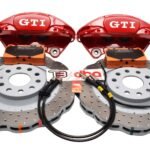 MQB Brake Kit Porsche Macan Brembo 4pot DBA 345x30mm Drilled Wave Brake Discs NEW with color logo options-1