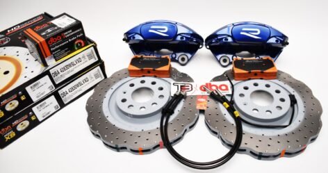 MQB Brake Kit Porsche Macan Brembo 4pot DBA 345x30mm Drilled Wave Brake Discs NEW with color logo options
