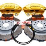 MQB Brake Kit Porsche Macan Brembo 4pot DBA 345x30mm Drilled Wave Brake Discs NEW with color logo options-6