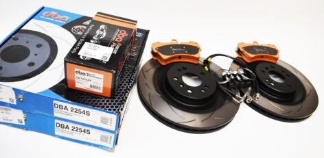 Front Brembo 6pot Z18 18Z Calipers Upgrade Package DBA Brake disc Brake pads Adapters Lines