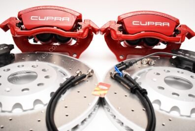 Front Golf 8R Audi S3 8Y 2piston Brake Kit 357x34mm 8Y0615123A 8Y0615124A 5WA615301A Red New