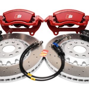 Front Golf 8R Audi S3 8Y 2piston Brake Kit 357x34mm 8Y0615123A 8Y0615124A 5WA615301A Red New