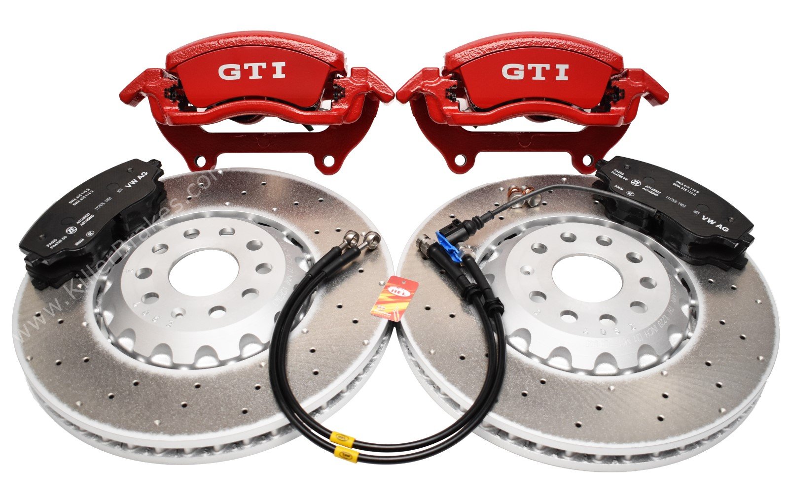Front Golf Clubsport GTI Audi S3 8Y 2piston Brake Kit 357x34mm 5WA615123D 5WA615124D 5WA615301J Red New