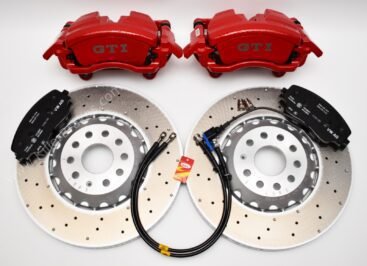 Front Golf 8R Audi S3 8Y 2piston Brake Kit 357x34mm 8Y0615123A 8Y0615124A 5WA615301A Red New