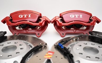 Front Golf 8R Audi S3 8Y 2piston Brake Kit 357x34mm 8Y0615123A 8Y0615124A 5WA615301A Red New