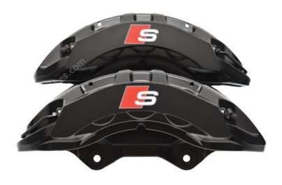Front Audi E-Tron Brembo 6pot Calipers 400x38mm 4KE615107F 4KE615108F Black A4 S4 A5 S5 Rs4 Rs5 B9 A6 C8 New