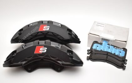 Front Audi E-Tron Brembo 6pot Calipers 400x38mm 4KE615107F 4KE615108F Black A4 S4 A5 S5 Rs4 Rs5 B9 A6 C8 New