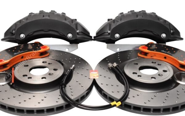 Front Brembo 6pot Brake Kit 375x36mm Brembo Drilled Brake Discs DBA Xtreme Brake pads