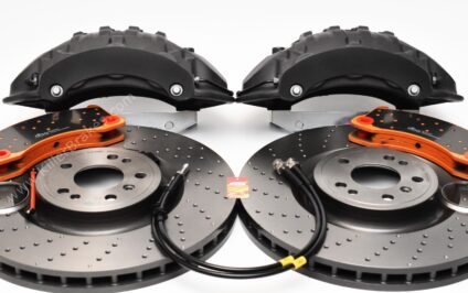 Front Brembo 6pot Brake Kit 375x36mm Brembo Drilled Brake Discs DBA Xtreme Brake pads