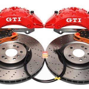 Front Brembo 6pot Brake Kit 375x36mm Brembo Drilled Brake Discs DBA Xtreme Brake pads