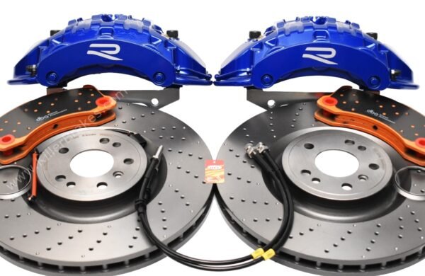 Front Brembo 6pot Brake Kit 375x36mm Brembo Drilled Brake Discs DBA Xtreme Brake pads