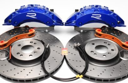 Front Brembo 6pot Brake Kit 375x36mm Brembo Drilled Brake Discs DBA Xtreme Brake pads