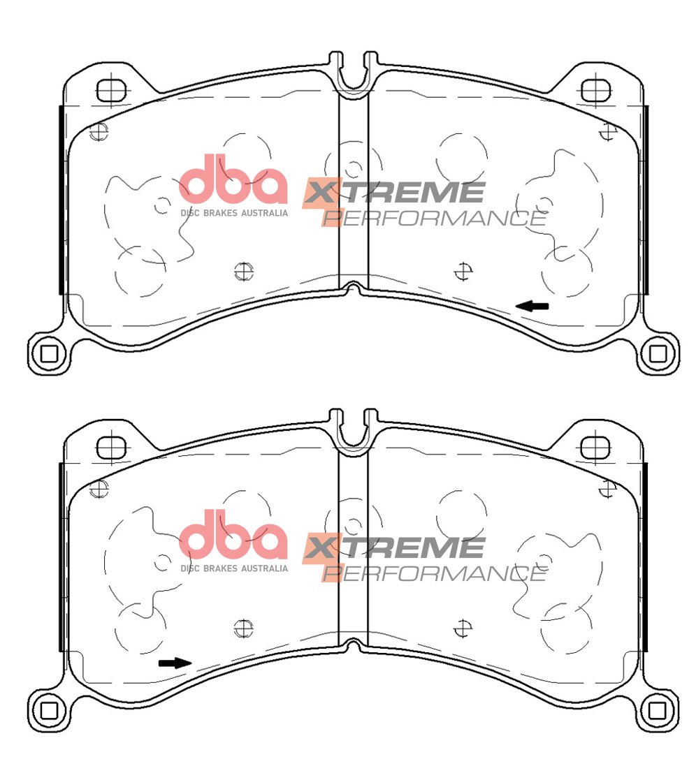 Front E-tron DBA Brake Pads DB15118XP Xtreme Performance Brembo 6pot 400x38mm 4KE698151E New