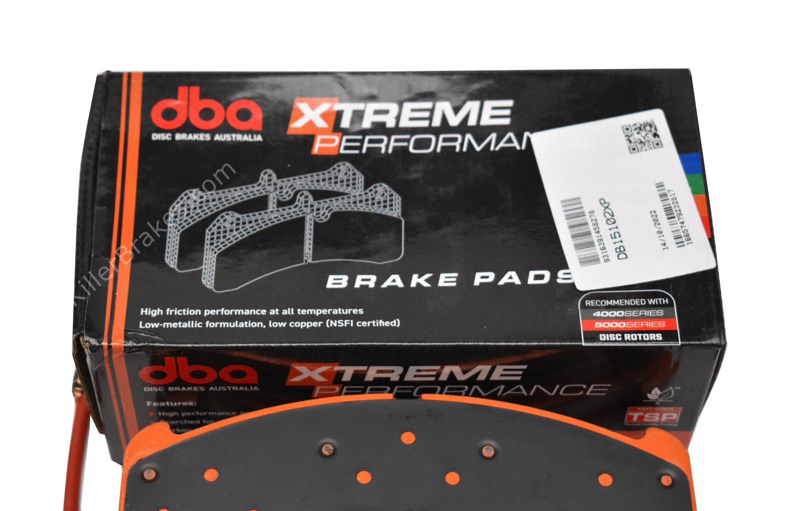 Front-Porsche-Panamera-Cayenne-E-tron-GT-DBA-Brake-Pads-DB15102XP-Xtreme-Performance-Brembo-6pot-2