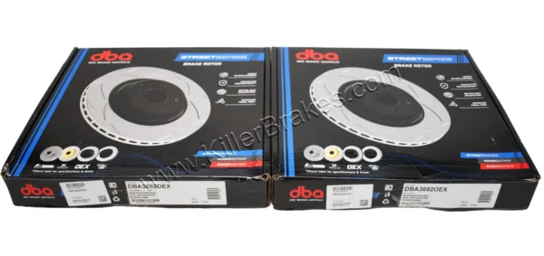 Front DBA3692OEX Brake Discs 375x36mm Street Series drilled Pair