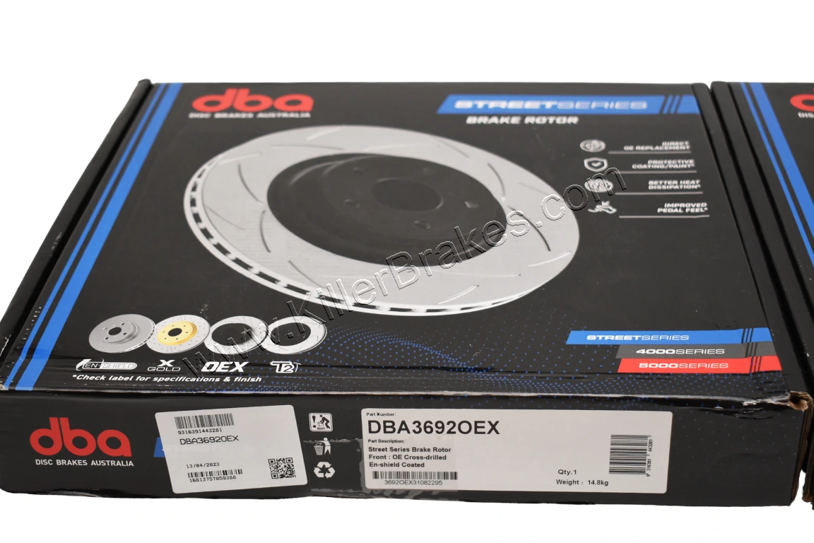 Front DBA3692OEX Brake Discs 375x36mm Street Series drilled Pair