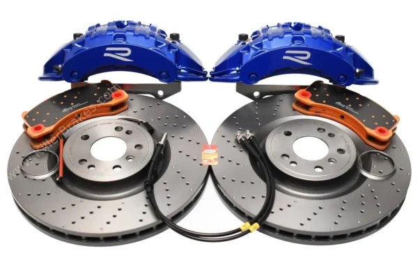 Front Brembo 6pot Brake Kit 375x36mm Brembo Drilled Brake Discs DBA Xtreme Brake pads