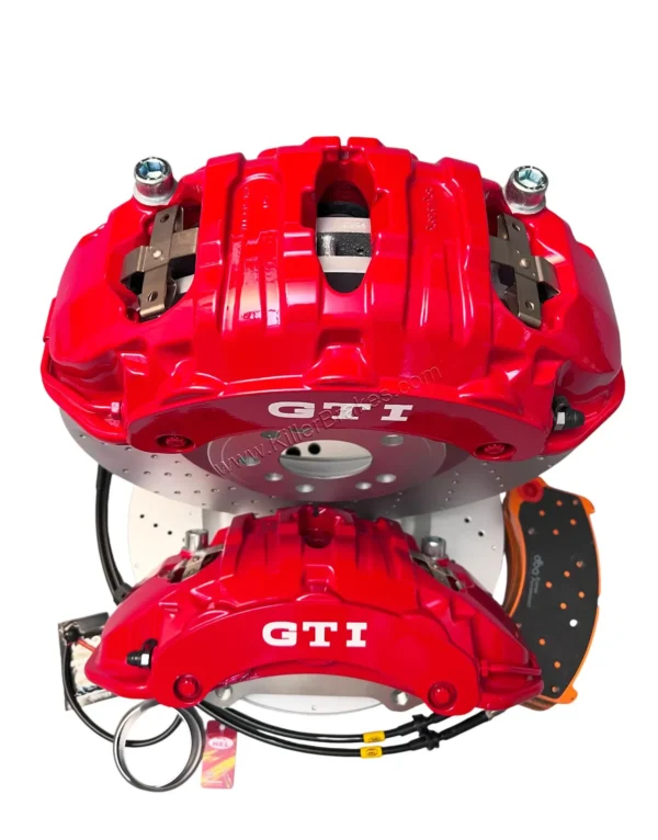 Front Brembo 6pot Brake Kit 375x36mm DBA3692OEX Drilled Brake Discs DBA Xtreme Brake pads