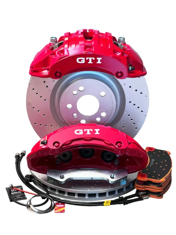 Front Brembo 6pot Brake Kit 375x36mm DBA3692OEX Drilled Brake Discs DBA Xtreme Brake pads