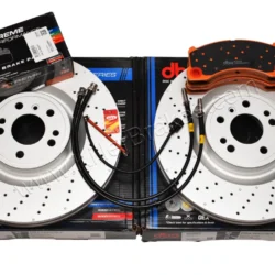 Front Brembo 6pot Brake Kit 375x36mm DBA3692OEX Drilled Brake Discs DBA Xtreme Brake pads