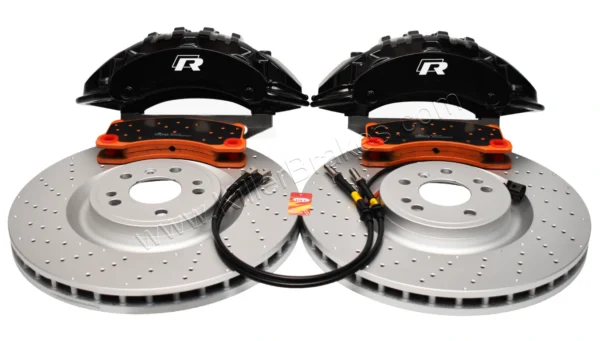 Front Brembo 6pot Brake Kit 375x36mm DBA3692OEX Drilled Brake Discs DBA Xtreme Brake pads