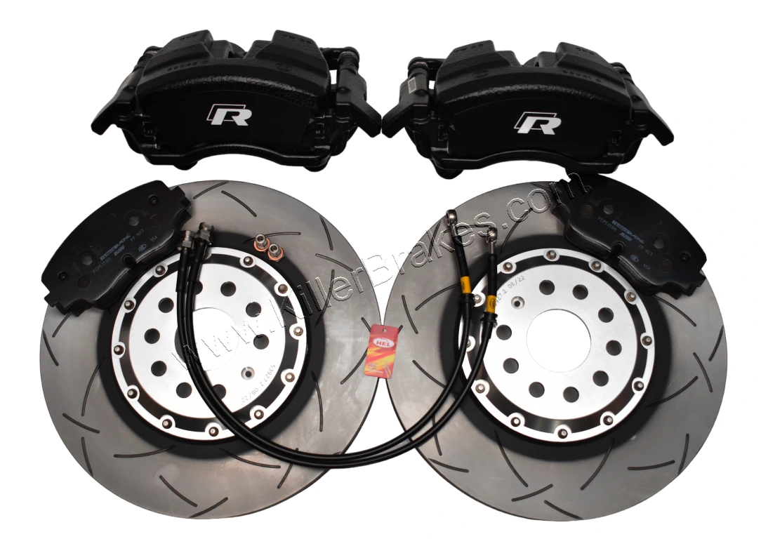 Front Golf 8R Audi S3 8Y 2piston Brake Kit 357x34mm 8Y0615123 8Y0615124 DBA53927SLVS FCP5358H Black
