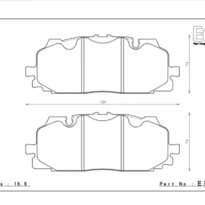 Front ENDLESS EIP293MX87 brake pads AUDI S4 Rs4 B9 SQ7 4M Rs3 8Y