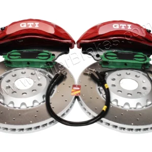 Akebono 6pot Brake Kit 357x34mm 8W0615105EE 8W0615106EE 5WA615301A Red