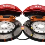 Akebono 6pot Brake Kit 357x34mm 8W0615105EE 8W0615106EE DBA53927SLVS Red