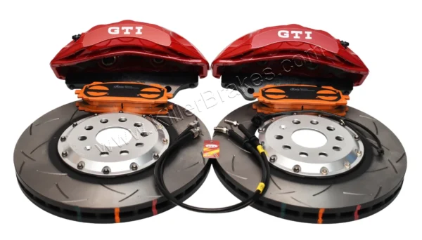 Akebono 6pot Brake Kit 357x34mm 8W0615105EE 8W0615106EE DBA53927SLVS Red