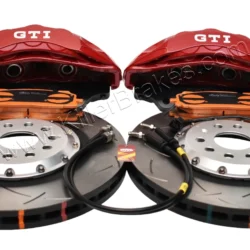 Akebono 6pot Brake Kit 357x34mm 8W0615105EE 8W0615106EE DBA53927SLVS Red