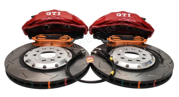 Akebono 6pot Brake Kit 357x34mm 8W0615105EE 8W0615106EE DBA53927SLVS Red