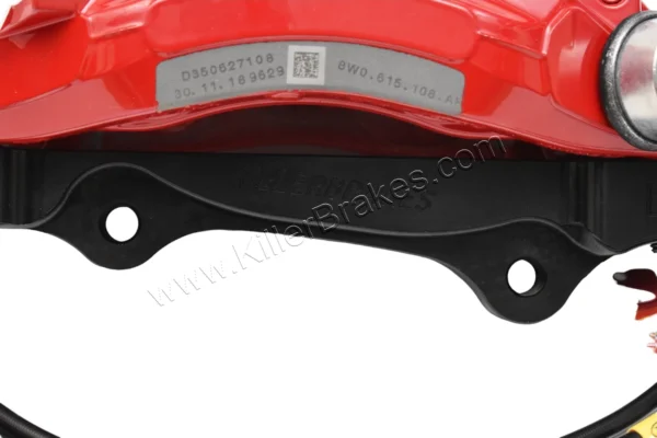 Akebono 6pot Brake Kit 357x34mm 8W0615105EE 8W0615106EE DBA53927SLVS Red