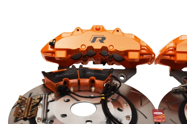 Audi RS Big Brake Upgrade Brembo 8Pot Calipers DBA 370x32mm 52842SLVS Brake discs Orange Lamborghini