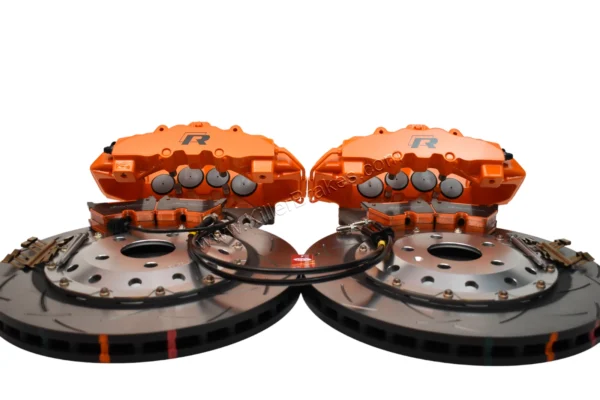 Audi RS Big Brake Upgrade Brembo 8Pot Calipers DBA 370x32mm 52842SLVS Brake discs Orange Lamborghini