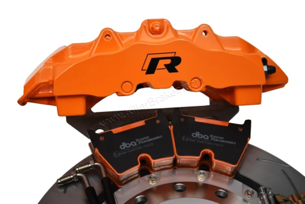 Audi RS Big Brake Upgrade Brembo 8Pot Calipers DBA 370x32mm 52842SLVS Brake discs Orange Lamborghini