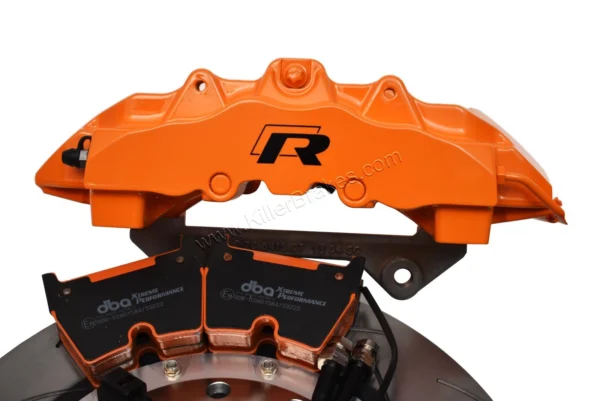 Audi RS Big Brake Upgrade Brembo 8Pot Calipers DBA 370x32mm 52842SLVS Brake discs Orange Lamborghini