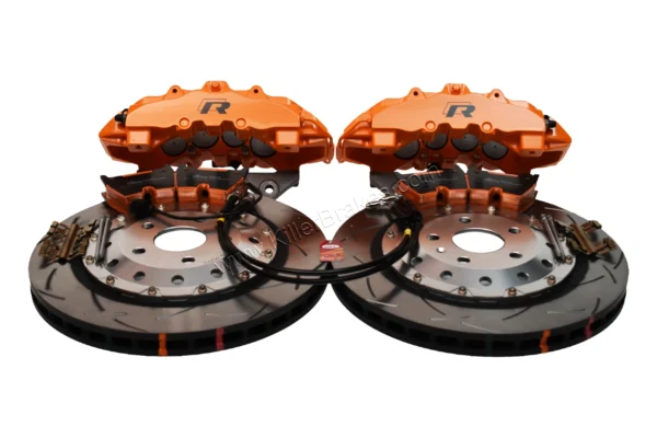 Audi RS Big Brake Upgrade Brembo 8Pot Calipers DBA 370x32mm 52842SLVS Brake discs Orange Lamborghini