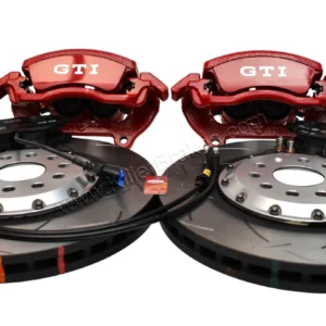 Front Golf 8 GTI Clubsport 2piston Brake Kit 357x34mm 5WA615123D 5WA615124D DBA53927SLVS Red