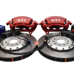 Front Golf 8 GTI Clubsport 2piston Brake Kit 357x34mm 5WA615123D 5WA615124D DBA53927SLVS Red