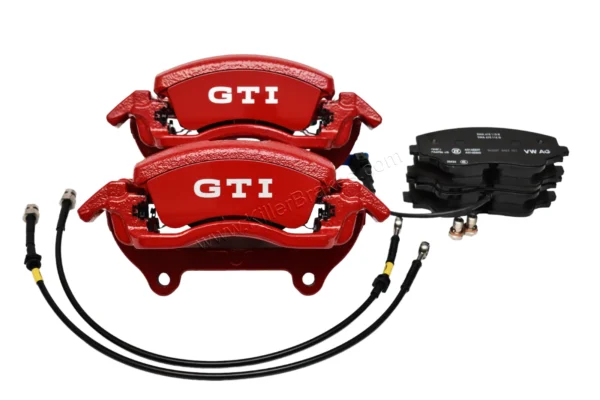 Front Golf 8 GTI Clubsport 2piston Brake calipers 5WA615123D  5WA615124D Red New