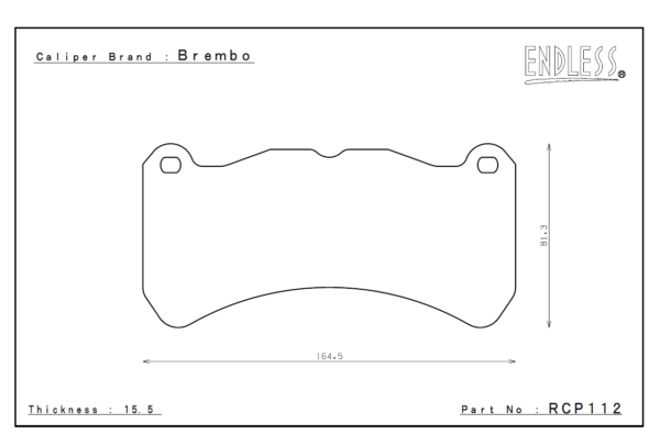 Front ENDLESS RCP112 brake pads Alfa Romeo Giulia Quadrifoglio 2.9 510PS