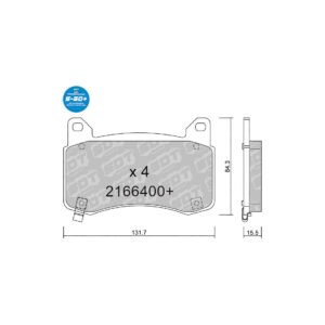 Front SDT High performance Plus brake pads s50 Tesla Model 3 Y Performance Pack